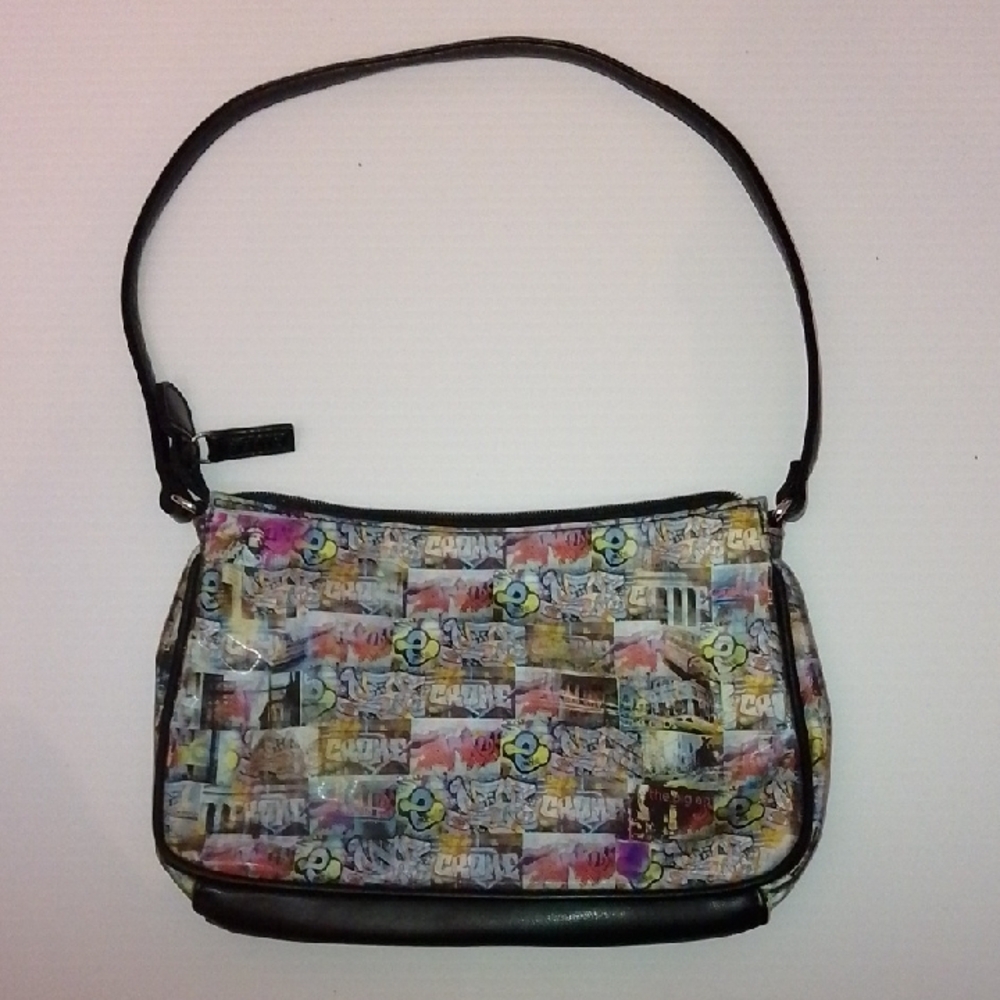 Colorful Graffiti Print Shoulder Bag
